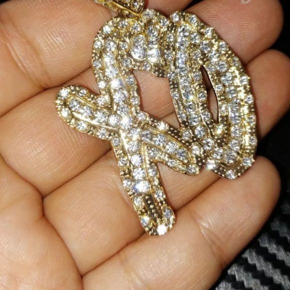 Brand New XO Iced Out Hip Hop Gold Pendant Chain